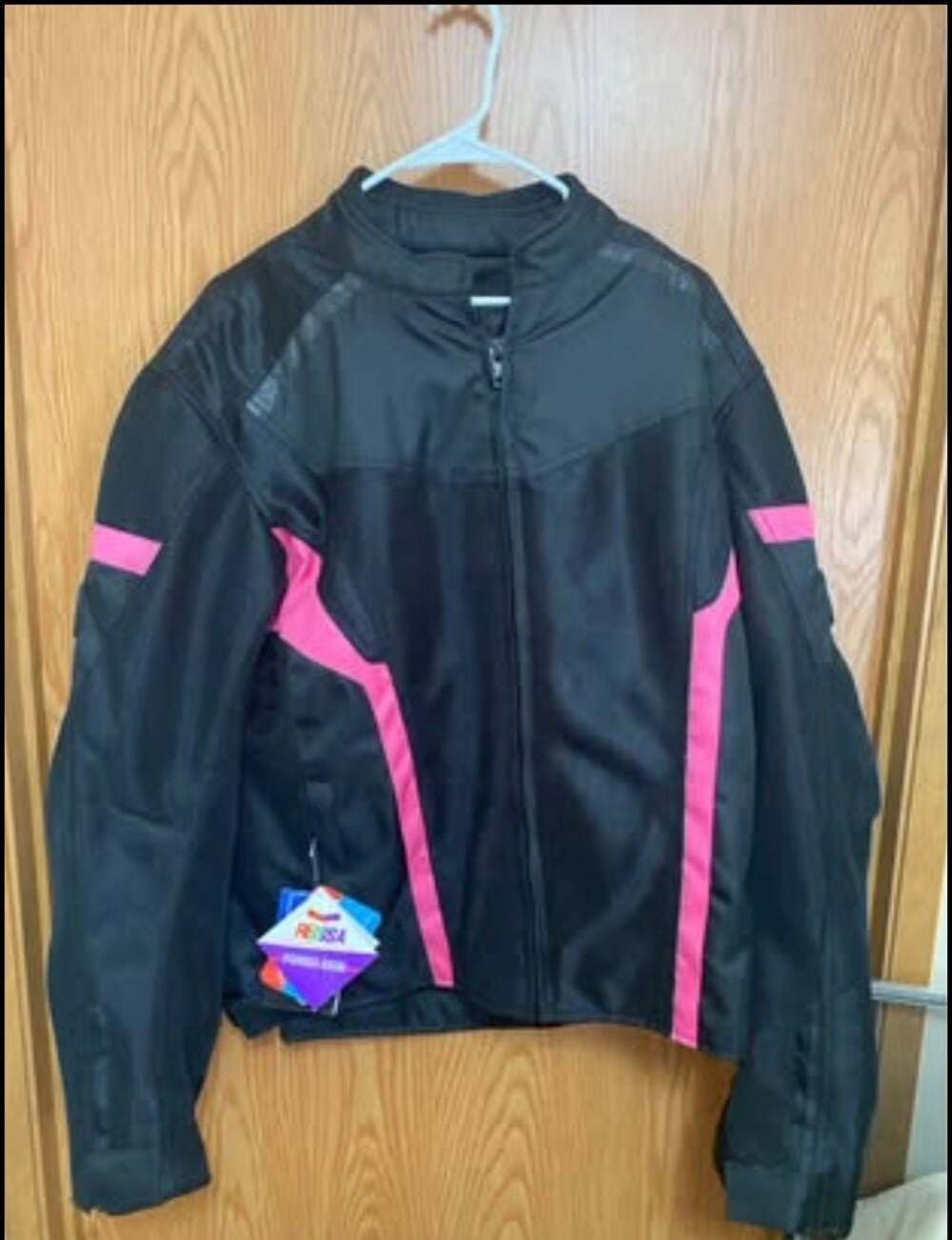 Vance Leather Women's Black and Pink 3-Season Mesh Motorcycle Riding Jacket